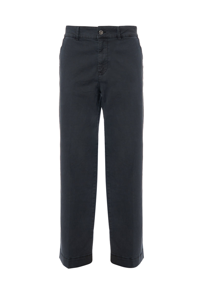 Pantalone chino da donna in cotone gabardine