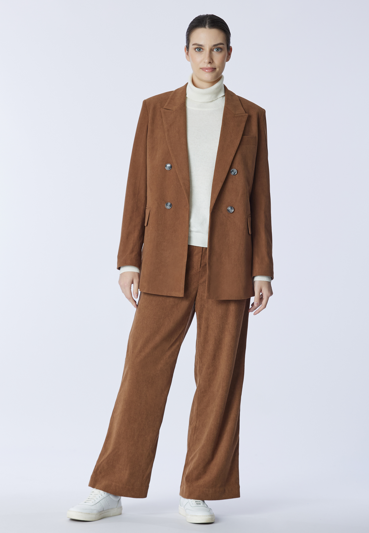 Pantalone dritto in velluto a coste