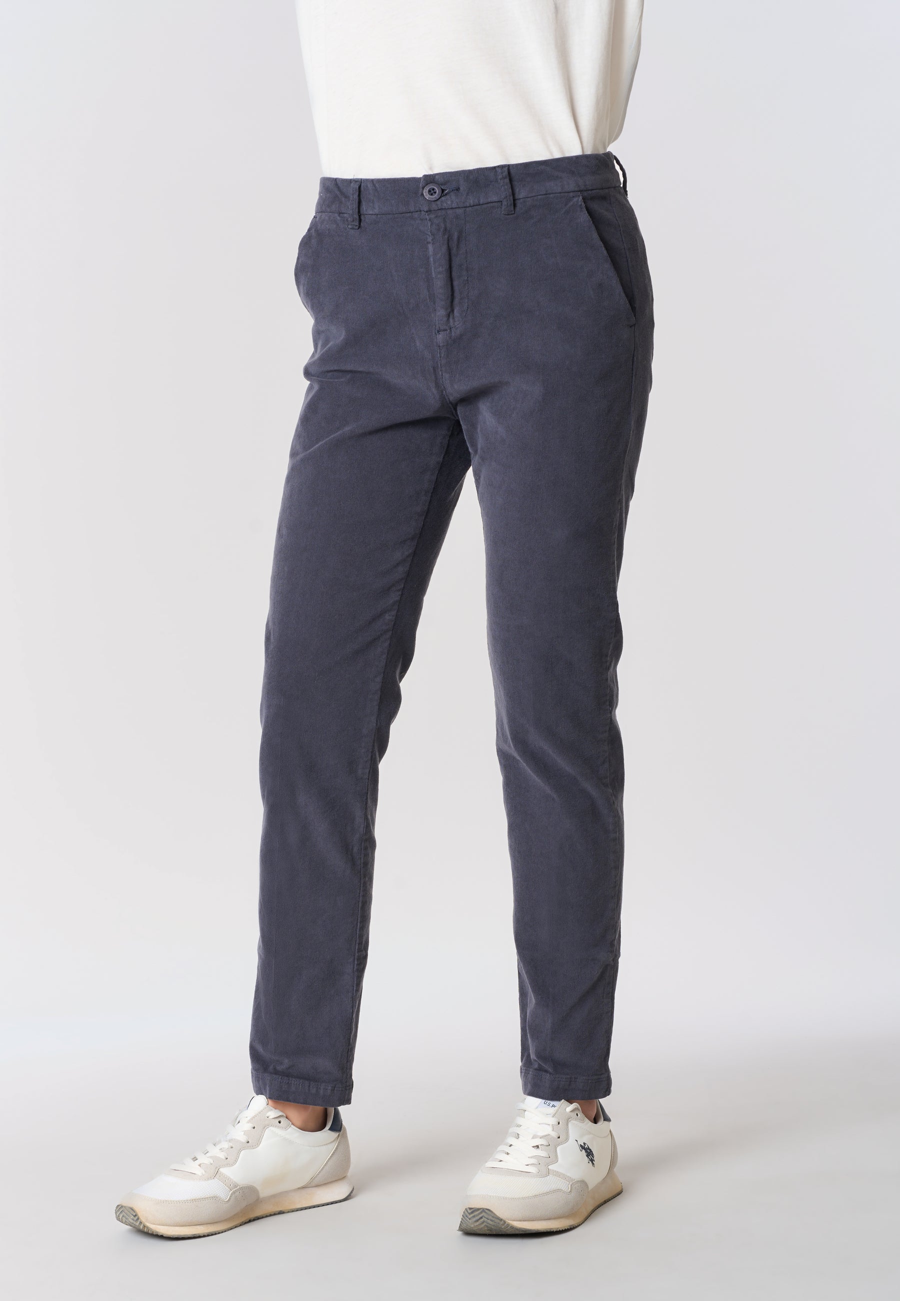 Pantalone chino in velluto a costine