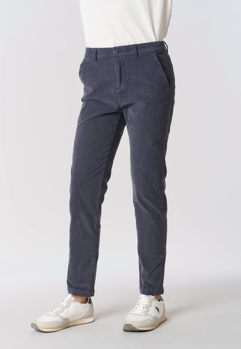 Pantalone chino in velluto a costine