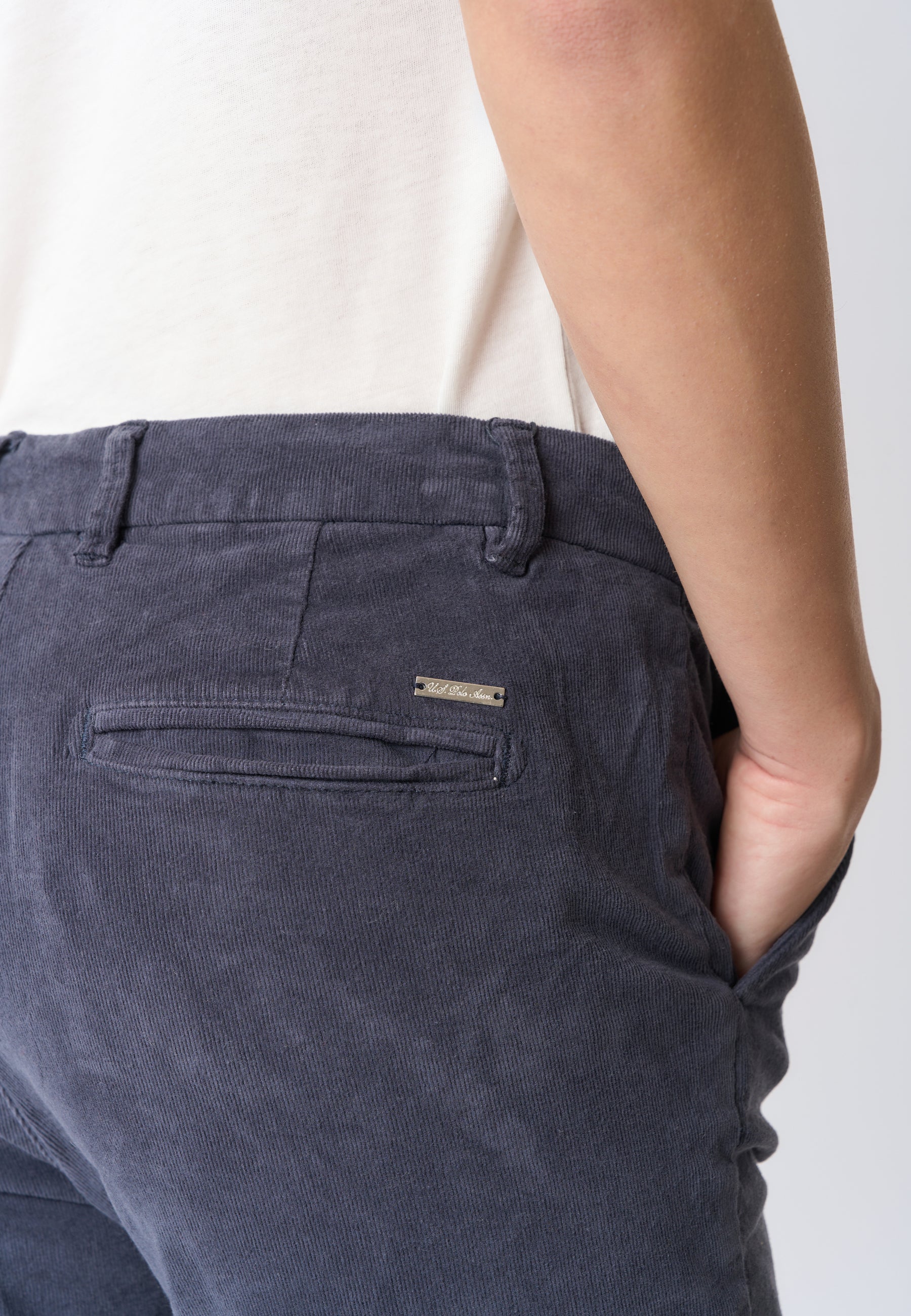 Pantalone chino in velluto a costine