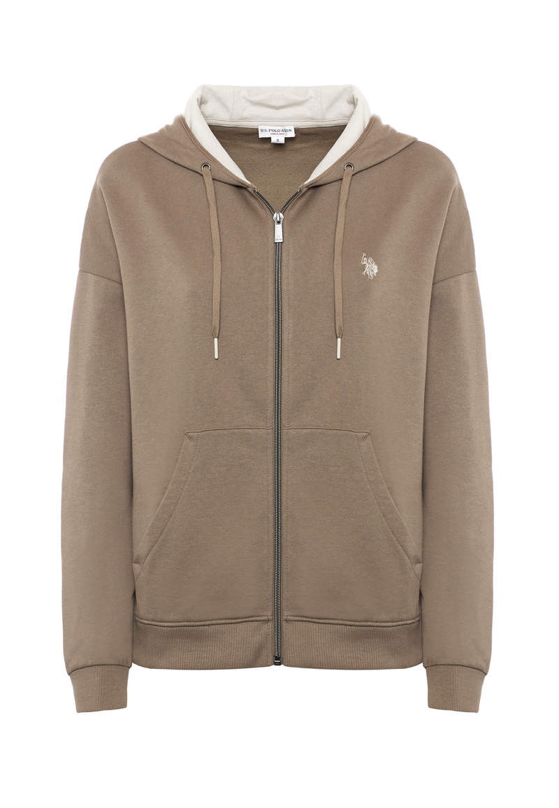 Felpa con cappuccio e zip