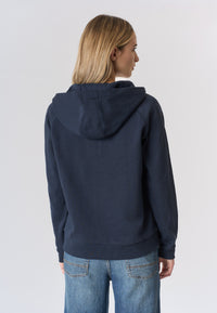 Felpa con cappuccio e zip un quarto