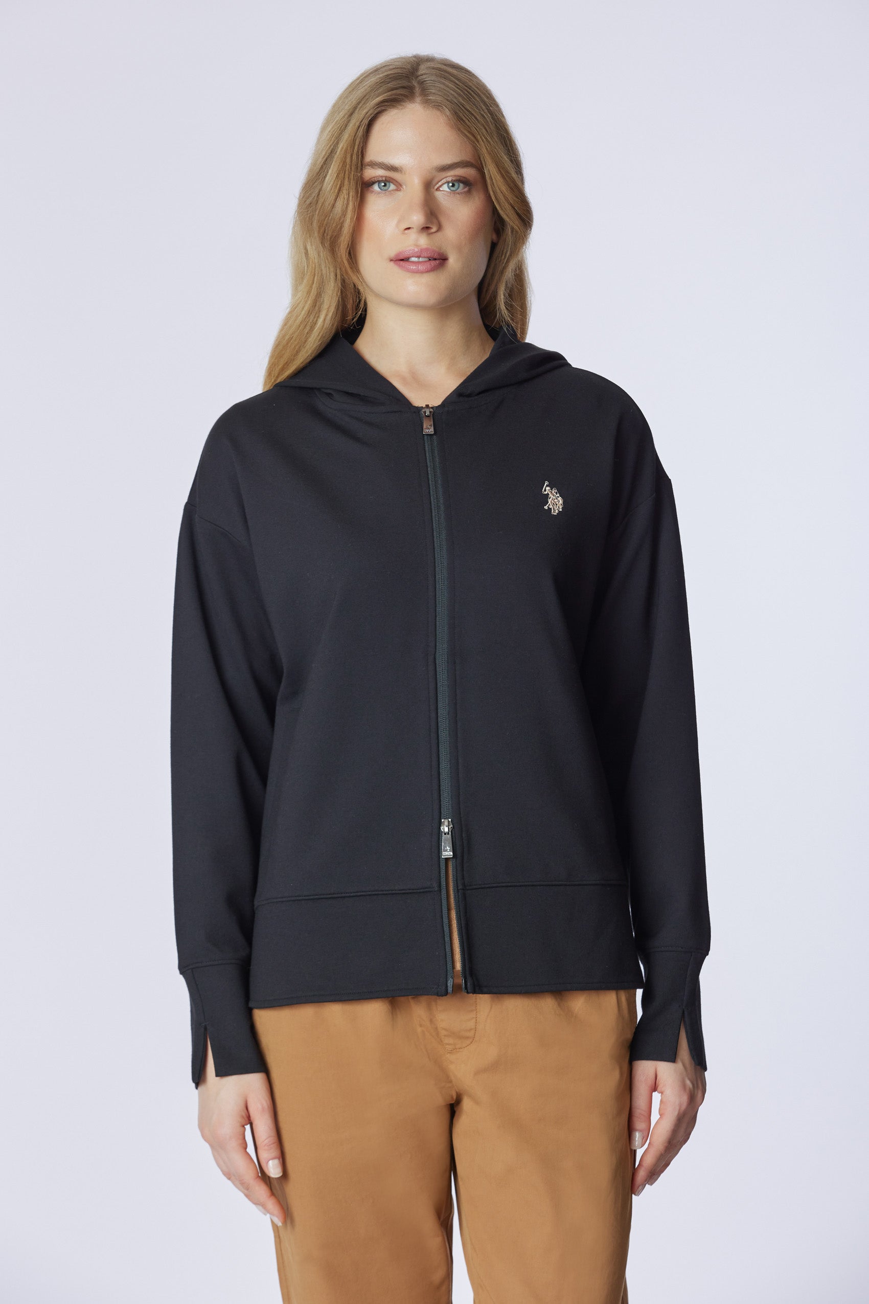 Felpa con cappuccio e zip punto milano
