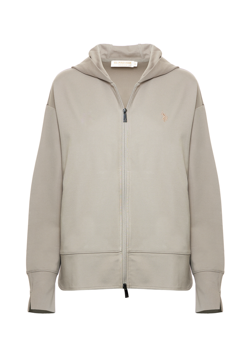 Felpa con cappuccio e zip punto milano