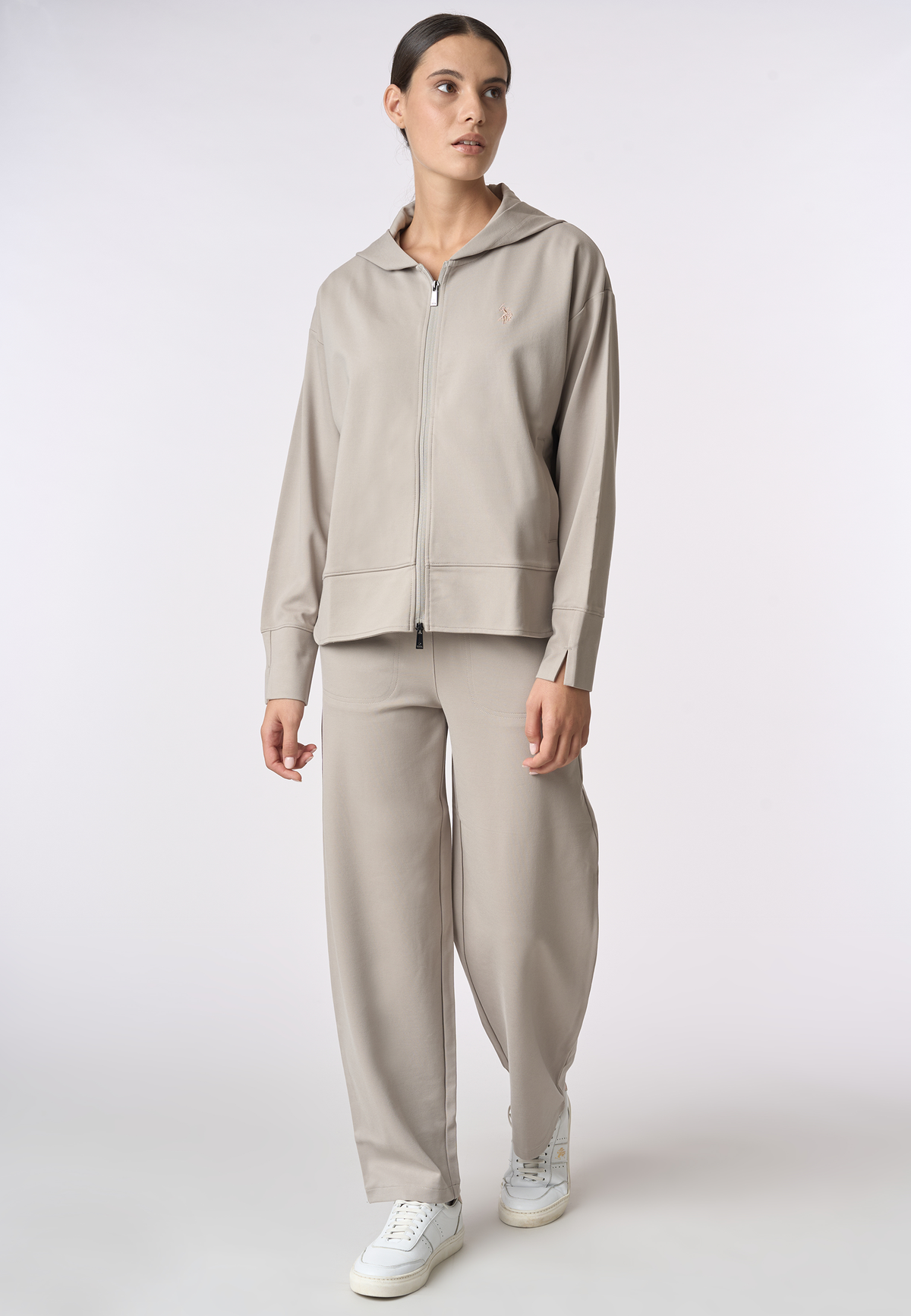 Felpa con cappuccio e zip punto milano