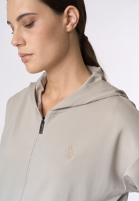 Felpa con cappuccio e zip punto milano