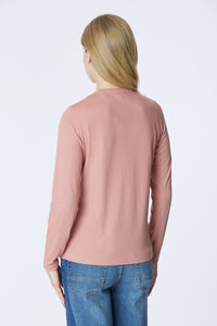 T-shirt girocollo a maniche lunghe con logo