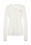 T-shirt girocollo a maniche lunghe con logo
