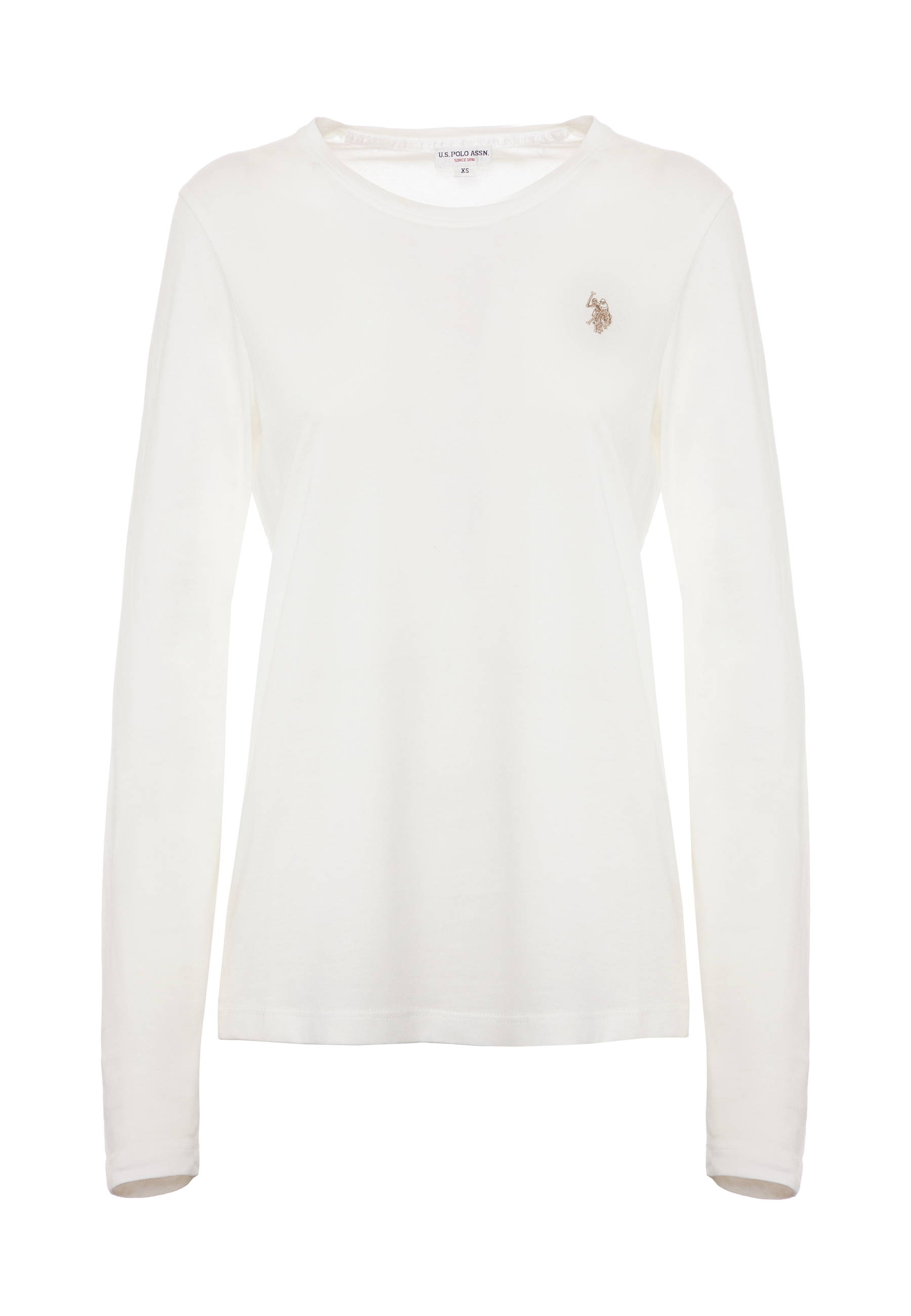 T-shirt girocollo a maniche lunghe con logo
