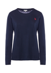 T-shirt girocollo a maniche lunghe con logo