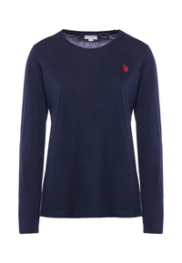 T-shirt girocollo a maniche lunghe con logo