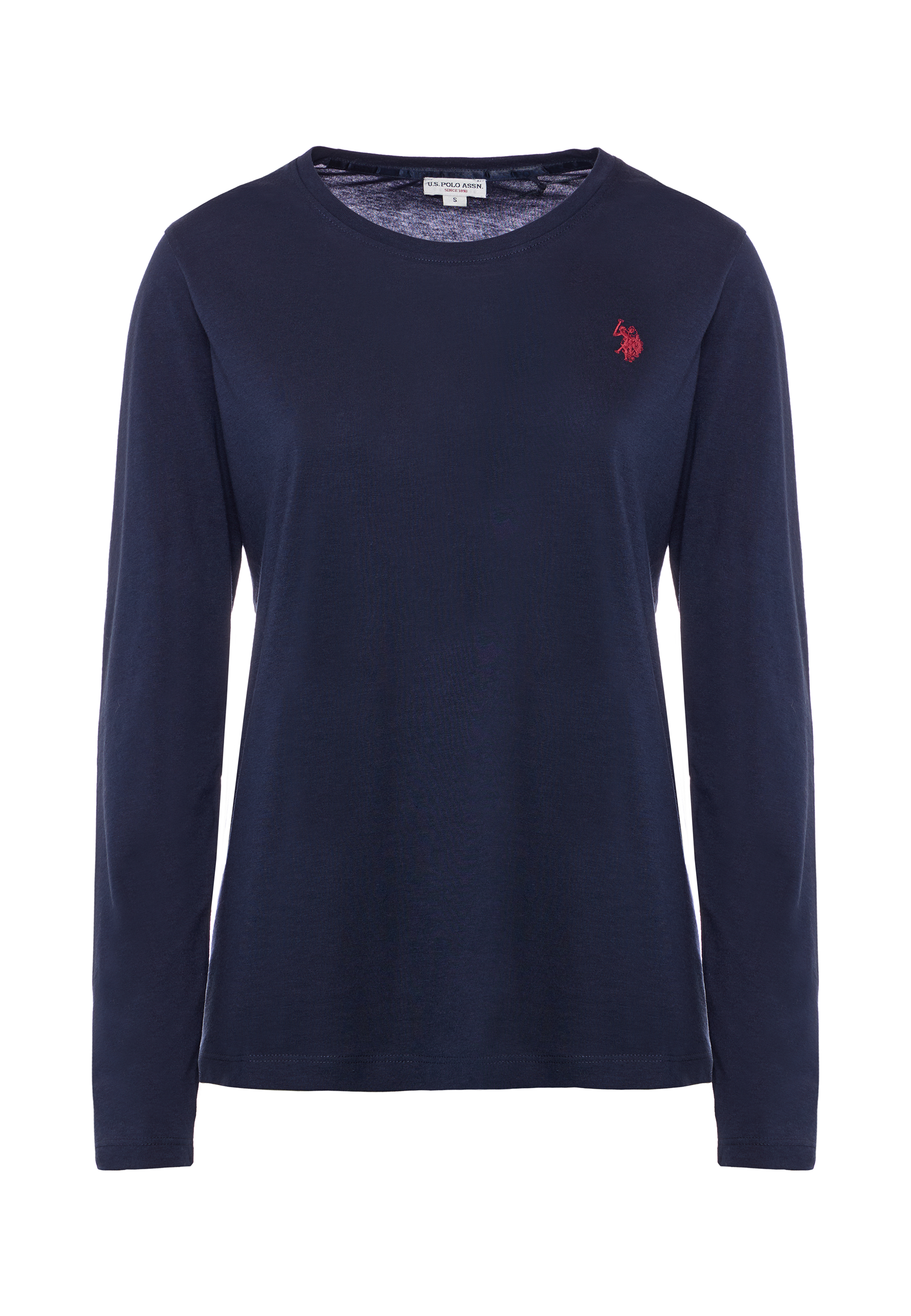 T-shirt girocollo a maniche lunghe con logo
