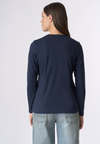 T-shirt girocollo a maniche lunghe con logo