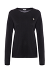 T-shirt girocollo a maniche lunghe con logo