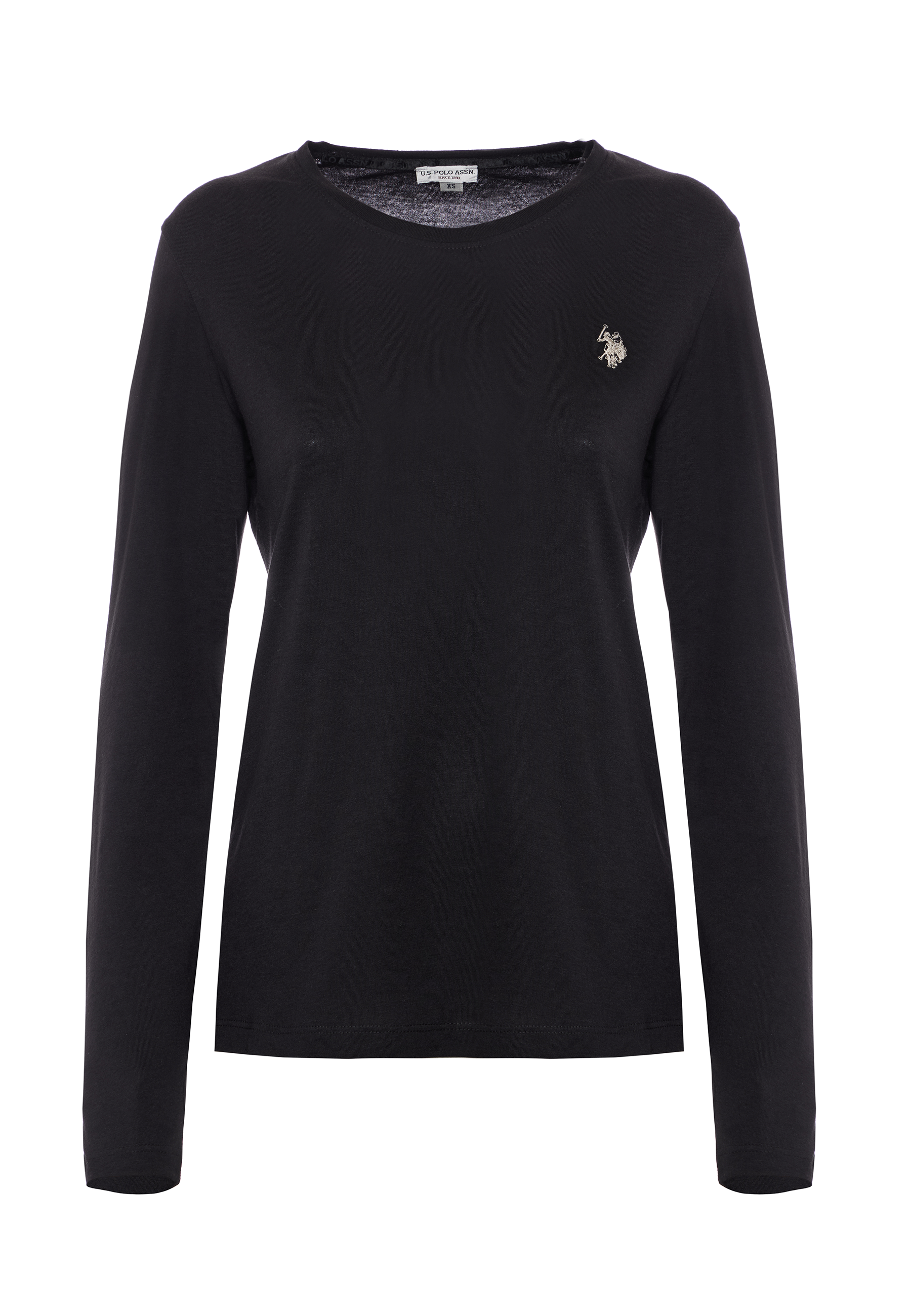T-shirt girocollo a maniche lunghe con logo