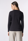 T-shirt girocollo a maniche lunghe con logo