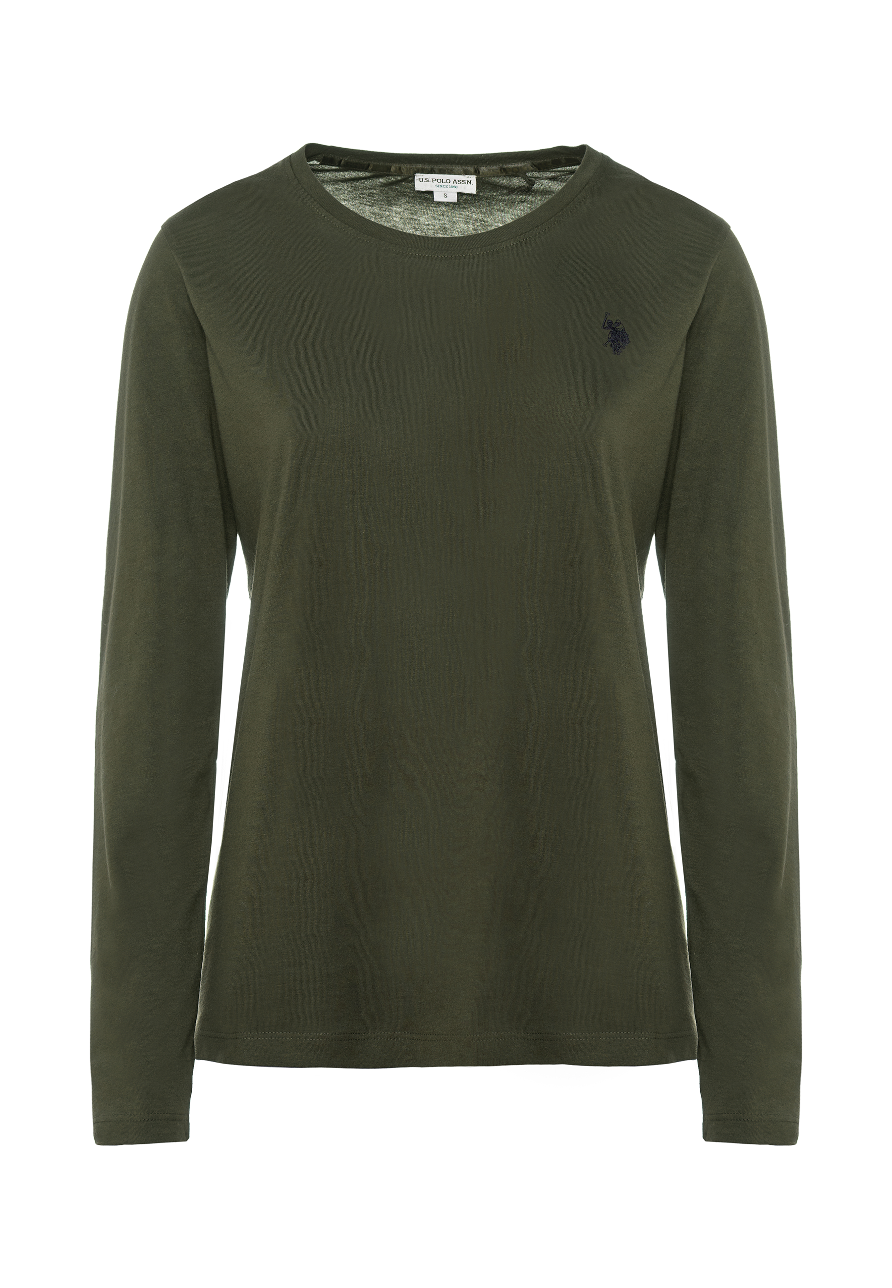 T-shirt girocollo a maniche lunghe con logo