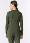 T-shirt girocollo a maniche lunghe con logo