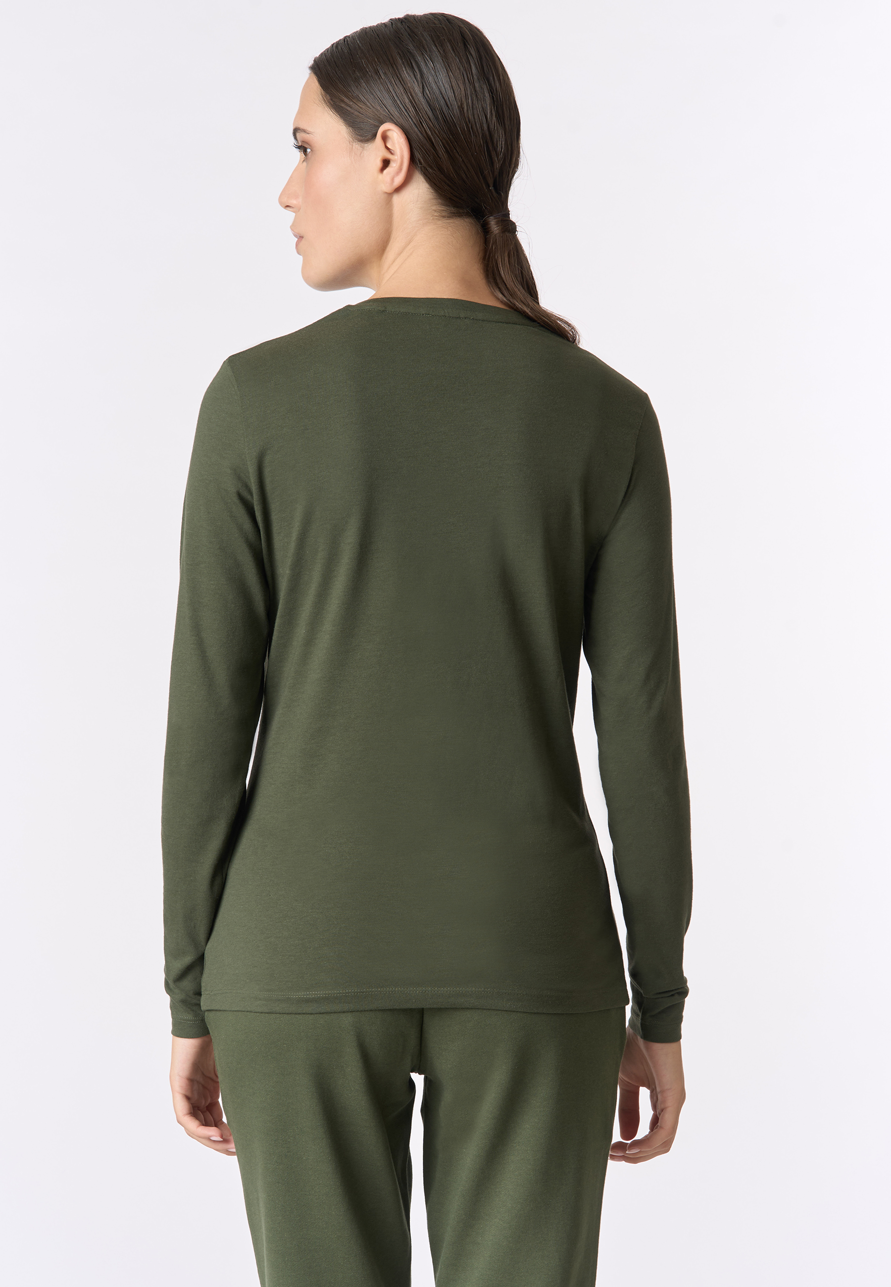 T-shirt girocollo a maniche lunghe con logo