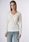 T-shirt a maniche lunghe scollo a V