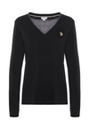 T-shirt a maniche lunghe scollo a V