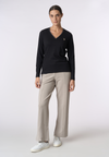T-shirt a maniche lunghe scollo a V