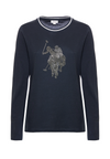 T-shirt a maniche lunghe con grafica Double Horsemen