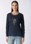 T-shirt a maniche lunghe con grafica Double Horsemen