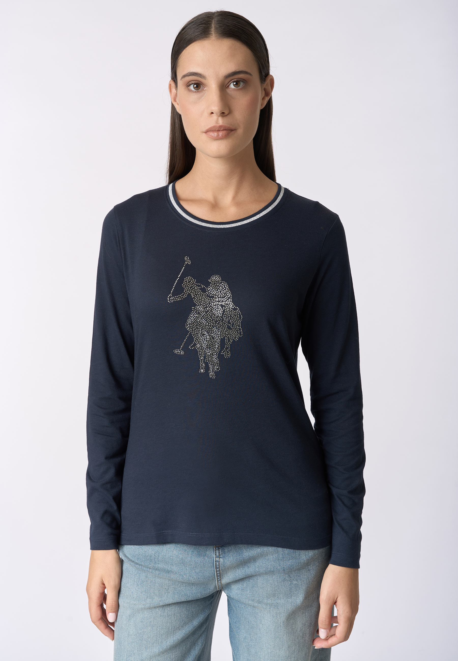 T-shirt a maniche lunghe con grafica Double Horsemen