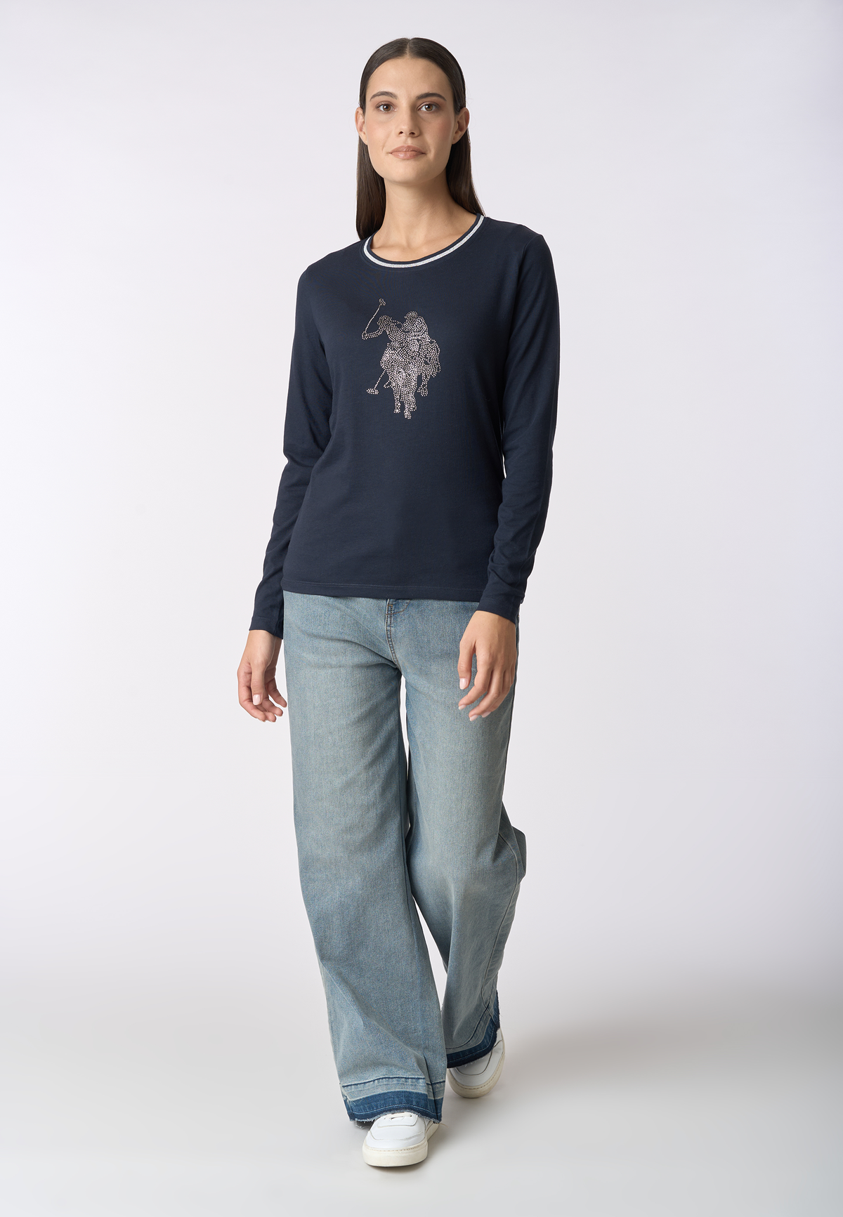 T-shirt a maniche lunghe con grafica Double Horsemen