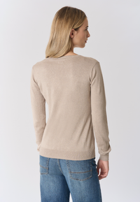 Maglia con scollo a V cotone e cashmere
