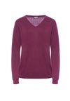 Maglia con scollo a V cotone e cashmere