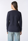 Maglia con scollo a V cotone e cashmere
