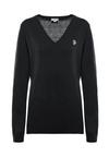 Maglia con scollo a V cotone e cashmere