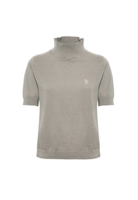 Maglia dolcevita 3/4 cotone e cashmere