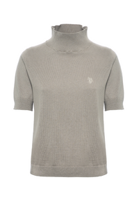 Maglia dolcevita 3/4 cotone e cashmere
