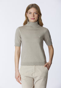 Maglia dolcevita 3/4 cotone e cashmere