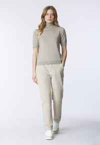Maglia dolcevita 3/4 cotone e cashmere