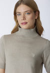 Maglia dolcevita 3/4 cotone e cashmere