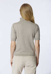 Maglia dolcevita 3/4 cotone e cashmere
