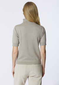 Maglia dolcevita 3/4 cotone e cashmere