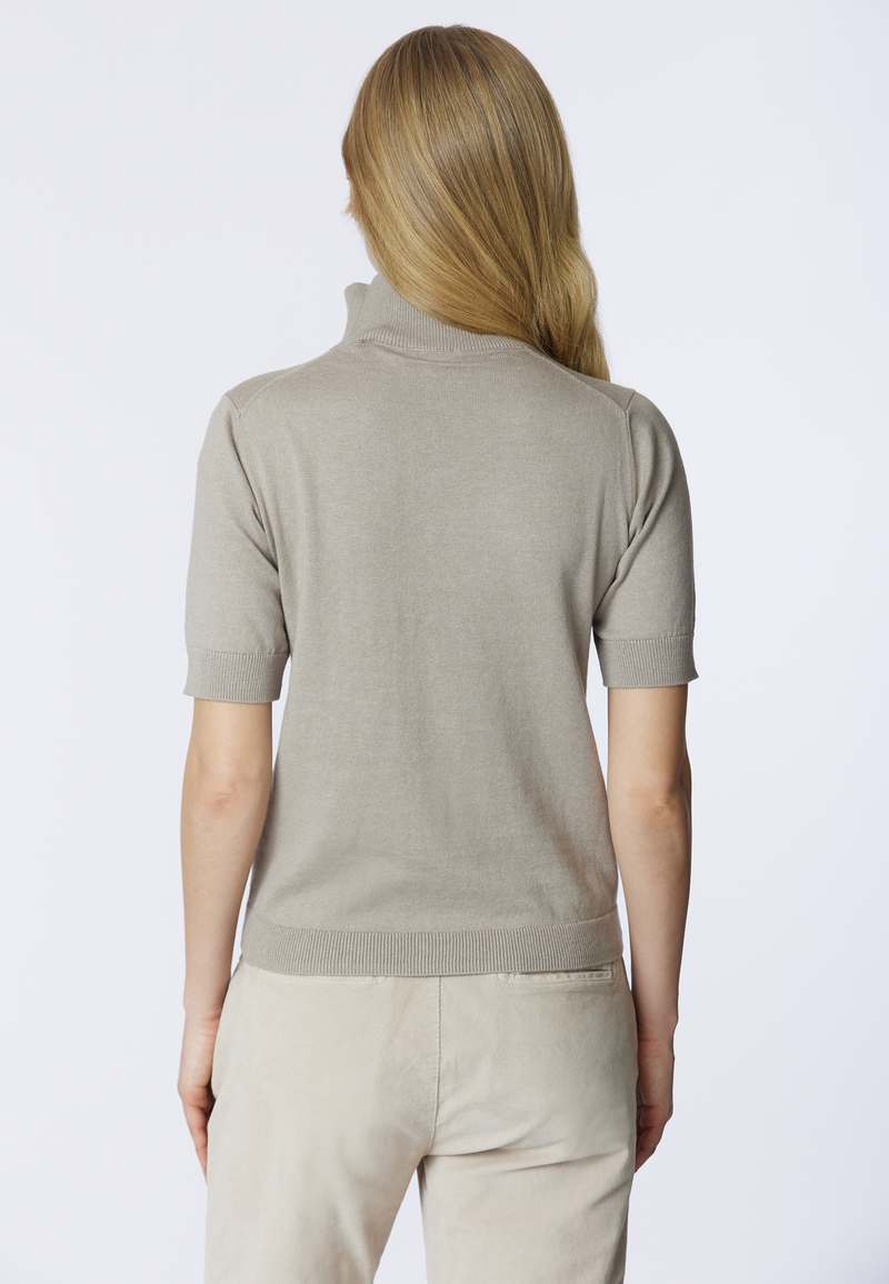 Maglia dolcevita 3/4 cotone e cashmere