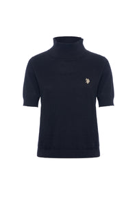 Maglia dolcevita 3/4 cotone e cashmere
