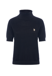 Maglia dolcevita 3/4 cotone e cashmere