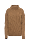 Maglia dolcevita a treccia