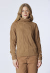 Maglia dolcevita a treccia