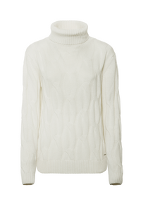 Maglia dolcevita a treccia