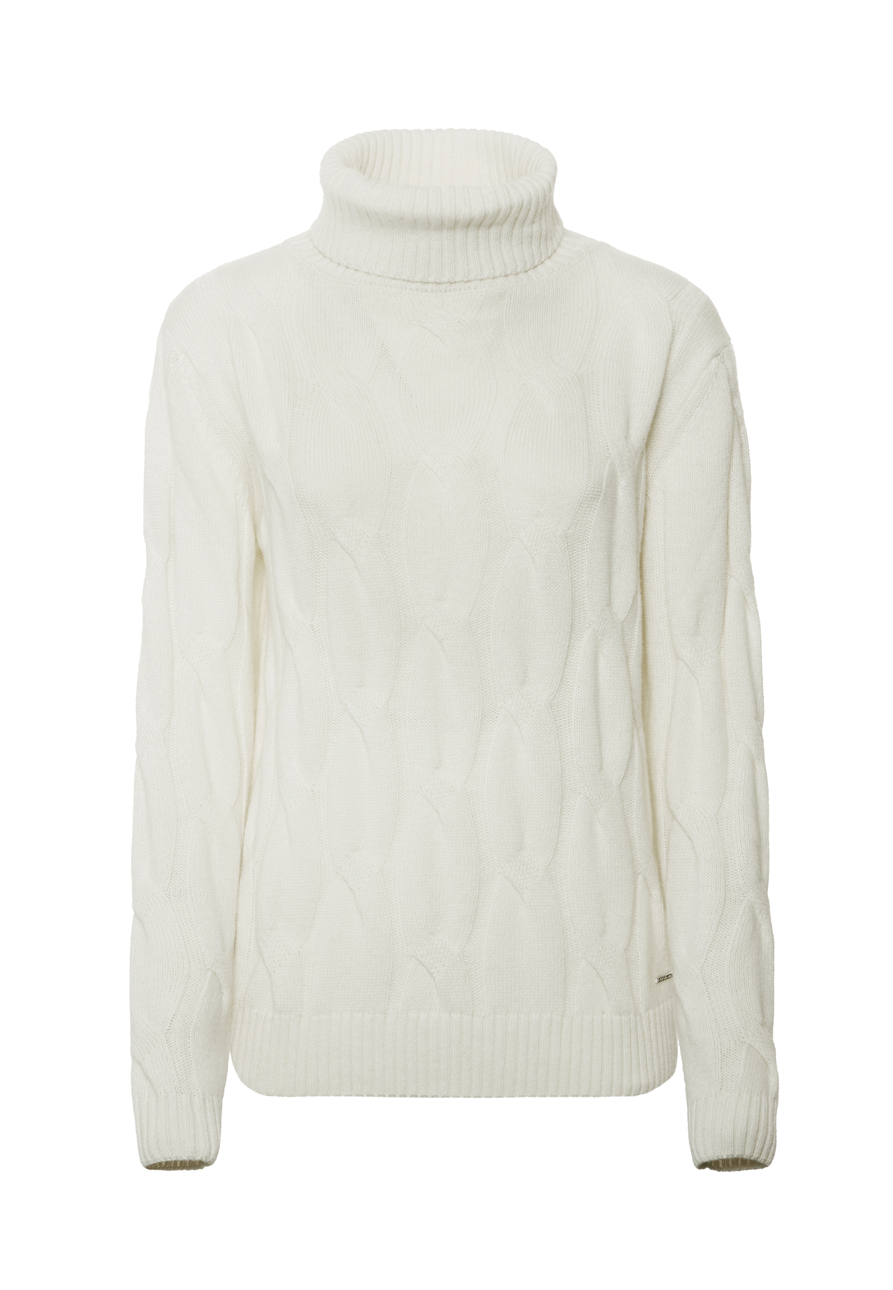 Maglia dolcevita a treccia