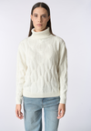 Maglia dolcevita a treccia
